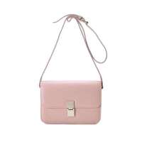 DUDU牛皮斜挎包DUD1134A(肉粉)
