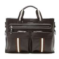 戈尔本牛皮电脑包GBD10174A(啡)