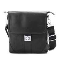 戈尔本牛皮斜挎包GBD1144E(黑)
