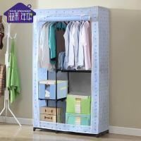溢彩年华多层挂衣橱 置物衣橱架 加粗碳钢烤漆衣橱 衣柜 置物架衣柜 无纺布衣橱 防锈烤漆加粗储物柜