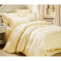 红富士 SFN-8 珍品提花四件套 满庭芳奶黄