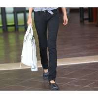 AMII艾米帅气中性修身显瘦铅笔裤/长裤C1NK1120910(黑色/M)