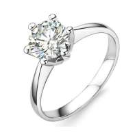 蓝色多瑙河PT950铂金2克拉钻石女戒(F色 VVS)-12号