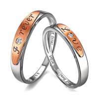 佐卡伊18K双色金钻石对戒-永爱(男19女12号)