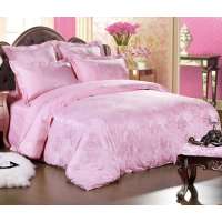 乐加提花双人四件套粉色恋情LH12106011