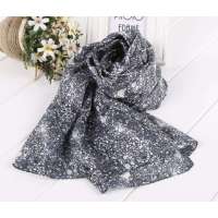 SKT印花丝巾YF1101-1(蓝色)