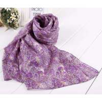 SKT印花丝巾YF1101-3(紫色)