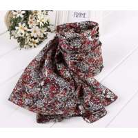 SKT印花丝巾YF1101-4(红色)