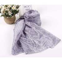 SKT印花丝巾YF1104-1(浅灰)