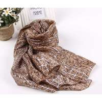 SKT印花丝巾YF1104-3(橘色)