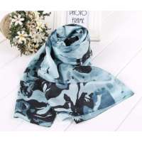 SKT印花丝巾YF1105-1(蓝色)