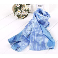 SKT印花丝巾YF1111-6(藍色)