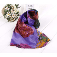 SKT印花丝巾YF1112-3(紫色)