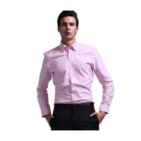 Baneberry休闲撞色细条纹纯棉长袖衬衣1001151(粉红39)