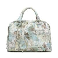 浪美达芬奇密码系PU手提包LMD11S014A(白蓝)