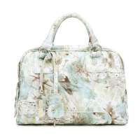 浪美达芬奇密码系PU手提斜挎包LMD11S014B(白蓝)