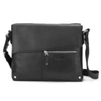 戈尔本都市新贵系列牛皮斜挎包GBD11W68A(黑)