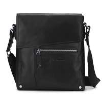 戈尔本都市新贵系列牛皮斜挎包GBD11W68B(黑)