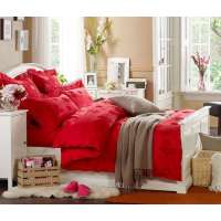 LOVO罗孚一生有你仿丝棉蕾丝大提花六件套220*240