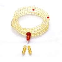 悦人天然黄水晶佛珠项链6MM