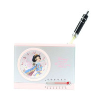 迪士尼闹钟DF2001A公主笔筒闹钟带温度计