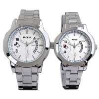 迪士尼手表QL0004一生一世情侣表对表钢带白