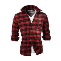 佐丹奴男装苏格兰格子法兰绒衬衫010415010012601(红黑花纱格/小码)