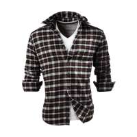 佐丹奴男装苏格兰格子法兰绒衬衫010415010013204(黑白花纱格/加大码)