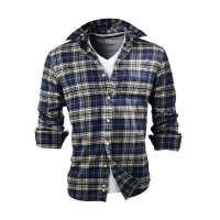 佐丹奴男装苏格兰格子法兰绒衬衫010415010013902(蓝调格子/中码)