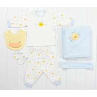 黄色小鸭大空调抱被礼盒浅蓝/103002