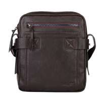 米莱恩MILRY头层牛皮深多结构拼接休闲背包S0087-2(深咖啡)