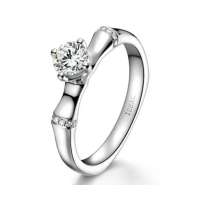 爱迪尔真爱之冕_PT950钻石女戒10号