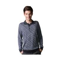 POLO VILLAE男士套头条纹羊毛衫灰色PFDPDAPCF30850(54)