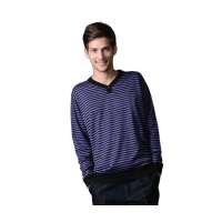 POLO VILLAE男士条纹羊毛衫黑色PFDPBAPCF30090(46)