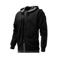 佐丹奴男装时尚横间帽开胸卫衣016705440010902(经典黑色/中码)