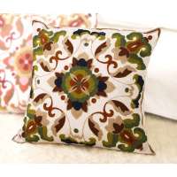凯诗风尚温莎欧风系列绣花靠垫(绿花)