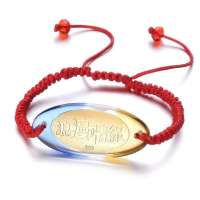 Lux-women-五彩绚丽琉璃镶嵌千足金箔手链-浪漫情缘