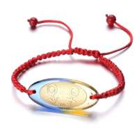 Lux-women-五彩绚丽琉璃镶嵌千足金箔手链-情投意合