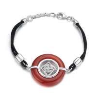 Lux-women-中国红系列天然5A级红玛瑙手链-万福