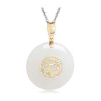 龙之昱-黄18K金和田玉吊坠-凤舞