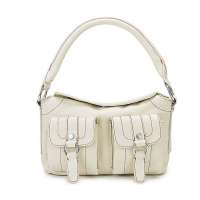 DUDU蒲公英的约定牛皮单肩包DUD1159A(米)