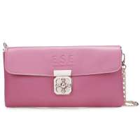 E.S.E清风舞曲系列牛皮斜挎包ESD11S36A(桃红)