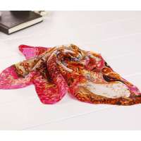 SKT真丝小丝巾U004(橘色)