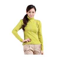 澳洋纯 绣花时尚高领修身针织羊毛衫7070(秋香绿/L)
