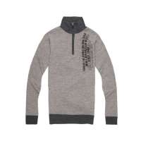 澳洋纯印花拉链立领羊毛衫B005(中灰/L)