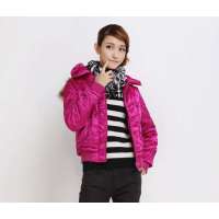 唐狮 女侧面车菱形格棉衣11042106211540905玫红(L)