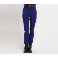 唐狮 女弹力休闲背带格子长裤(配送背带)11042209300661125靛蓝(25)