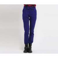 唐狮 女弹力休闲背带格子长裤(配送背带)11042209300661130靛蓝(30)