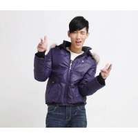 唐狮 男立领装帽羽绒服11041107210371105紫罗兰(L)