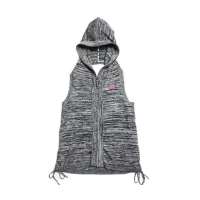 佐丹奴BSX女装花纱棉线长版马甲043510400010599(花灰色/均码)